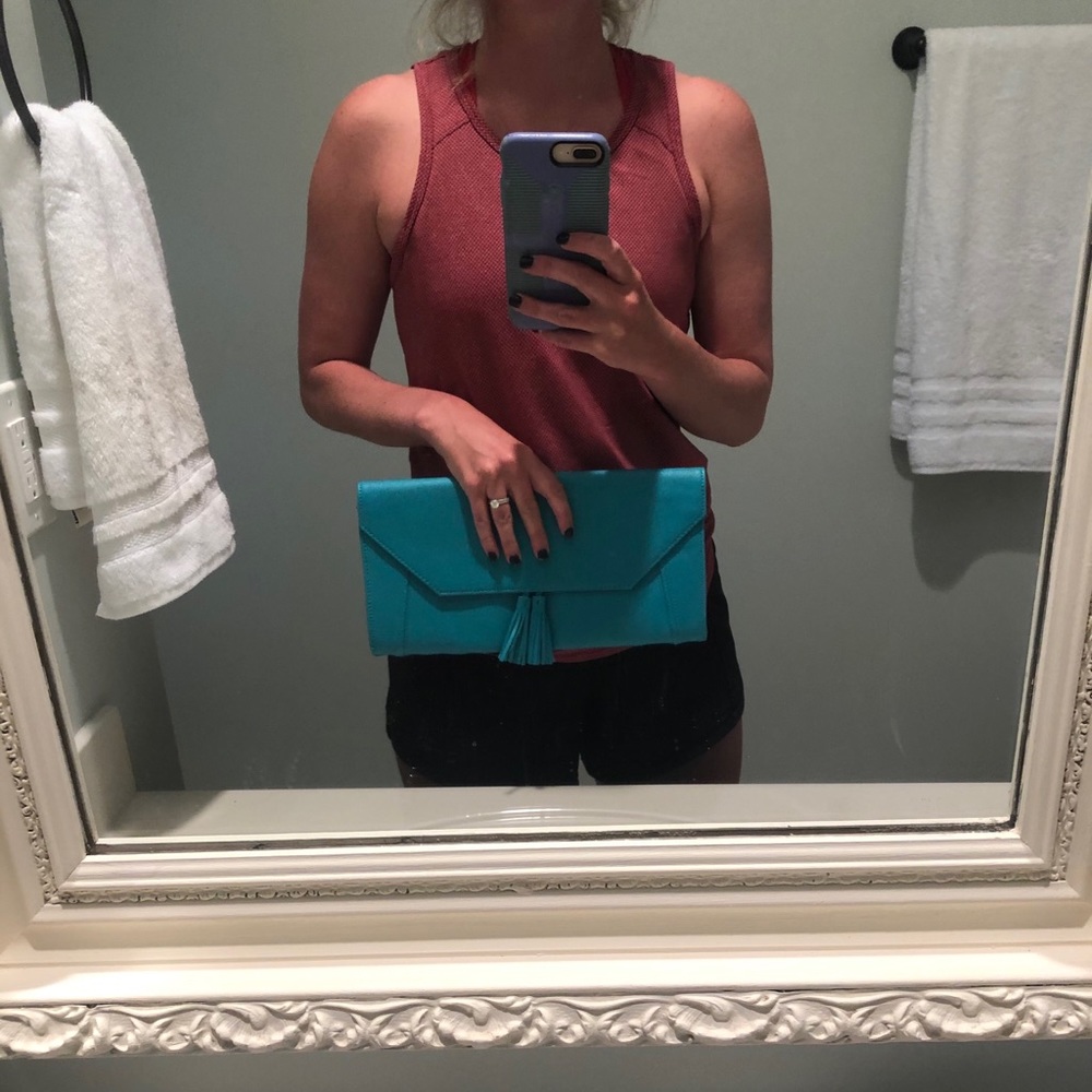 Teal Clutch/ purse